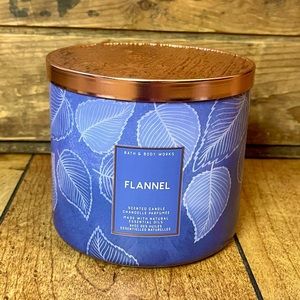 BBW Flannel Scent 3 Wick Candle 14.5oz